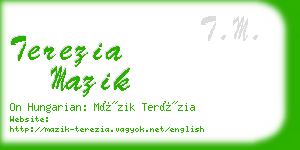 terezia mazik business card